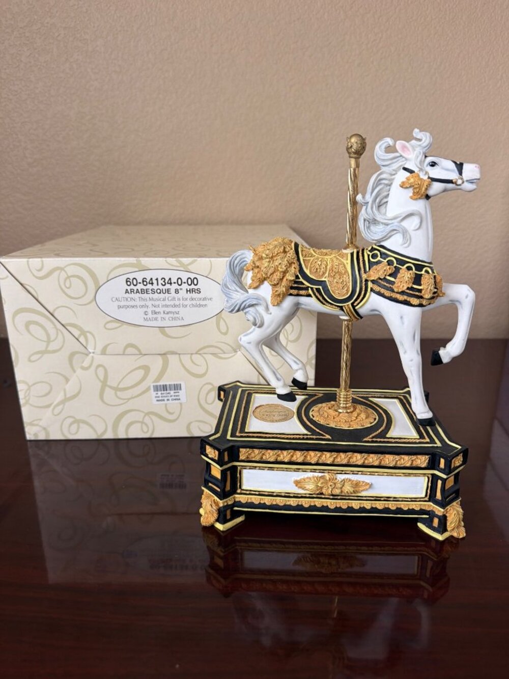 San Francisco Music Box Arabesque Carousel Horse Ltd Ed Wind Beneath Wings w/Box - Picture 3 of 17